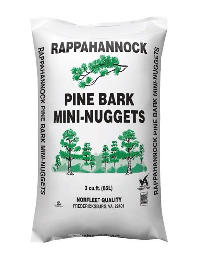 Rappahannock Pine Bark Mini Nuggets Mulch 3 cft